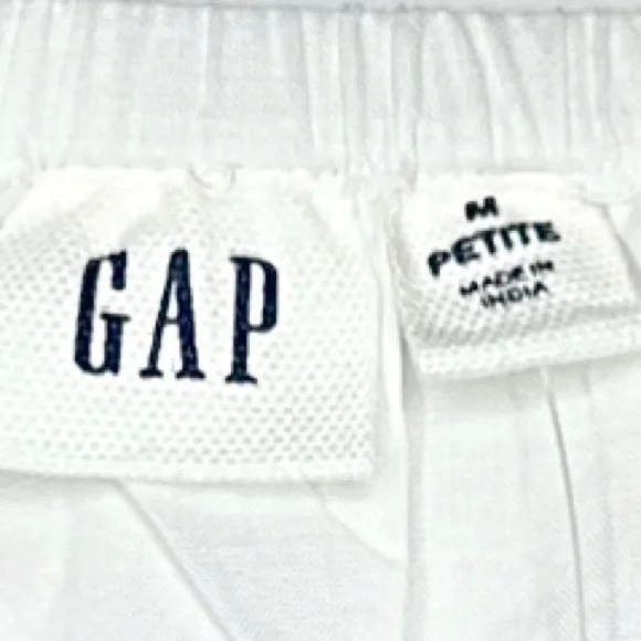 GAP 100% Cotton White and Pink Relaxed Blouse with Mandarin Collar - Picture 6 of 6